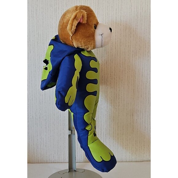 Teddy Bear In Halloween Skeleton Bones Costume Nylon Parachute Stuffed Animal - Picture 6 of 12